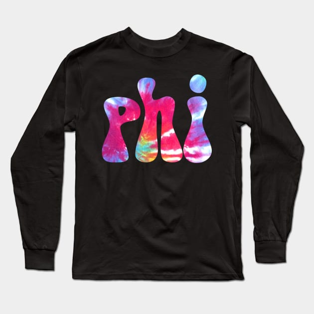 Tie Dye Phi Long Sleeve T-Shirt by lolosenese